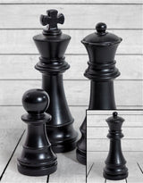 Matt Black Large Ceramic Queen Chess Piece Ornament (to be bought in qtys of 2) - FPC24