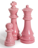 Matt Pink Large Ceramic Pawn Chess Piece Ornament (to be bought in qtys of 4) - FPC55
