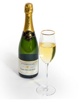 Set of 6 Traditional Champagne Flutes with Gold Rims - GW133