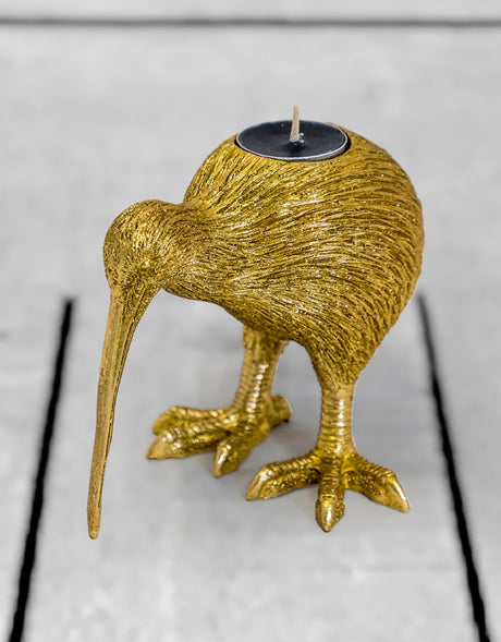 Gold Kiwi Bird Tealight Holder - DVM35