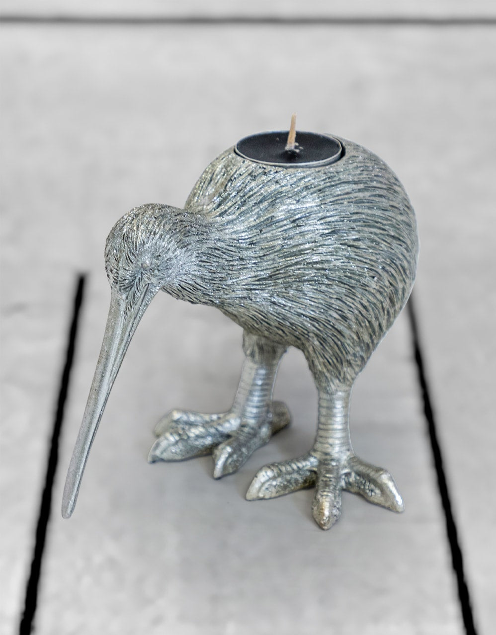 Silver Kiwi Bird Tealight Holder - DVM36