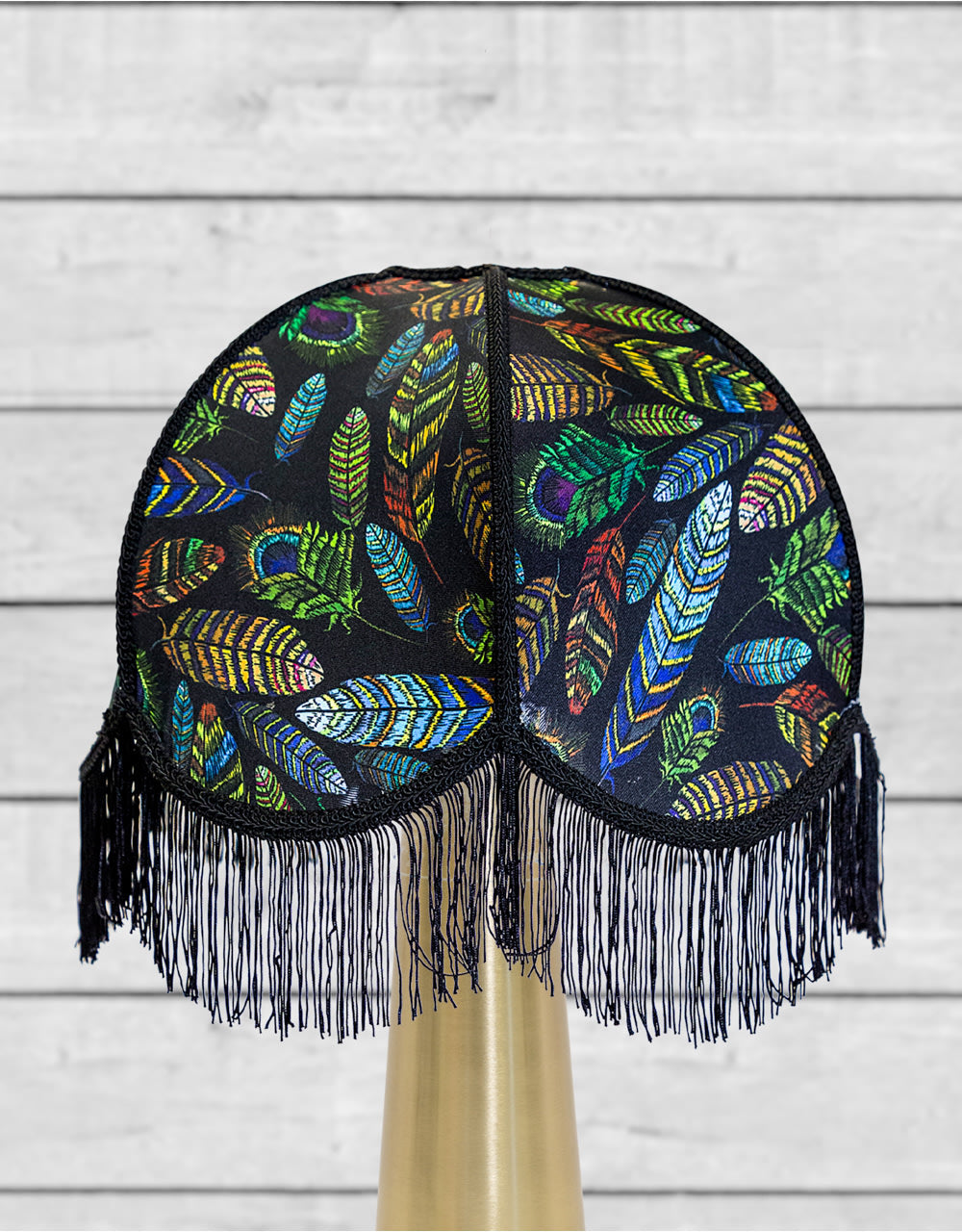 Feather Design Frilled Lampshade (Use As Pendant or Shade) - PJB16
