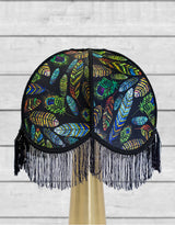 Feather Design Frilled Lampshade (Use As Pendant or Shade) - PJB16