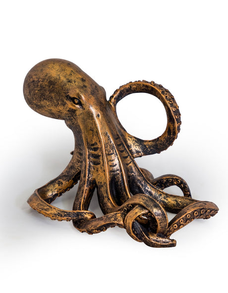 Antique Bronze Octopus Wine Bottle Holder - SM89