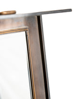 Black and Antique Gold "Orwell" Desk with Concealed Vanity Mirror - VRN26