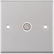 Selectric 7M-Pro Satin Chrome 1 Gang TV Socket with White Insert
