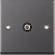 Selectric 7M-Pro Black Nickel 1 Gang Satellite Socket with Black Insert
