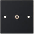 Selectric 5M Matt Black 1 Gang Satellite Socket with Black Insert