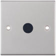 Selectric 5M Satin Chrome 20A Centre Entry Flex Outlet with Black Insert