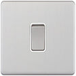 Selectric 5M-Plus Satin Chrome 1 Gang 20A DP Switch with White Insert