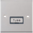 Selectric 7M-Pro Satin Chrome 13A Fused Connection Unit with Grey Insert