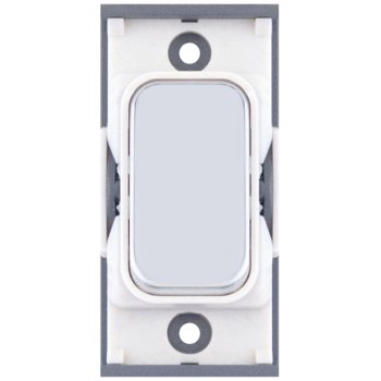 Selectric GRID360 Polished Chrome 10A Retractive Switch Module with White Insert