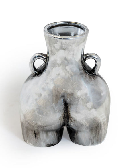Antique Silver Medium "Love Handles" Booty Vase - BBR17