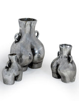 Antique Silver Medium "Love Handles" Booty Vase - BBR17