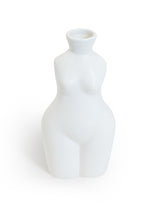 Matt White Small Female Body Ceramic Stem Vase - BBR19