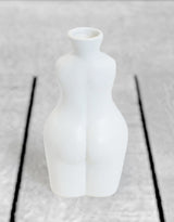 Matt White Small Female Body Ceramic Stem Vase - BBR19
