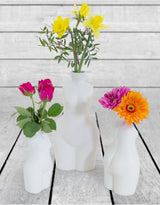 Matt White Medium Female Body Ceramic Stem Vase - BBR20