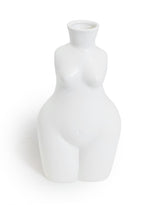 Matt White Medium Female Body Ceramic Stem Vase - BBR20