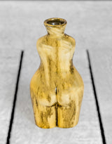 Antique Gold Small Female Body Ceramic Stem Vase - BBR22