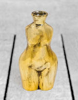 Antique Gold Small Female Body Ceramic Stem Vase - BBR22