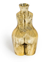 Antique Gold Medium Female Body Ceramic Stem Vase - BBR23