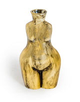Antique Gold Medium Female Body Ceramic Stem Vase - BBR23