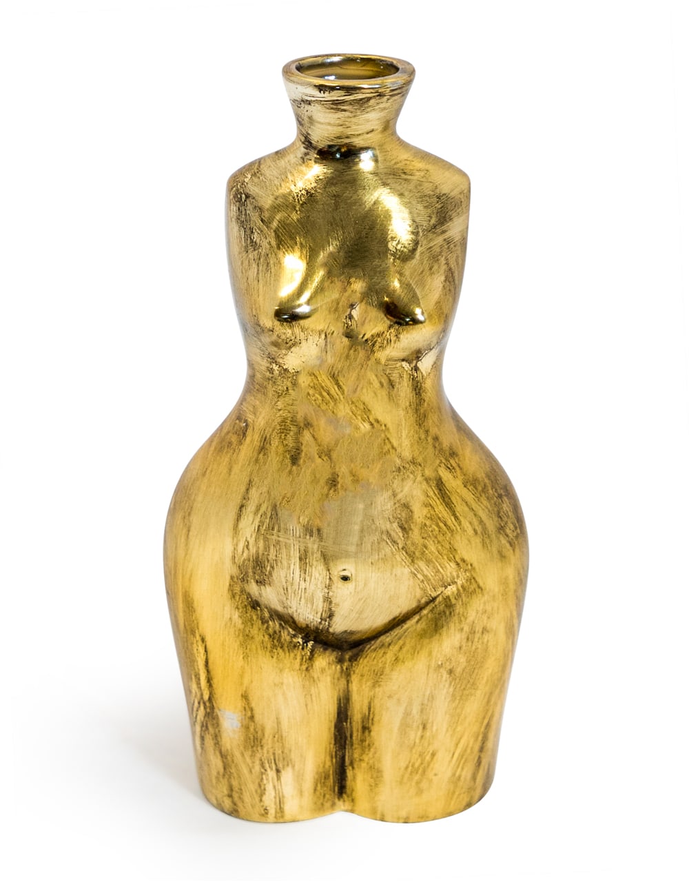 Antique Gold Large Female Body Ceramic Stem Vase - BBR24