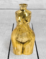 Antique Gold Large Female Body Ceramic Stem Vase - BBR24