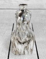Antique Silver Large Female Body Ceramic Stem Vase - BBR27