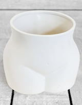 Matt White Large Booty Flower Pot/Storage Jar - BBR30
