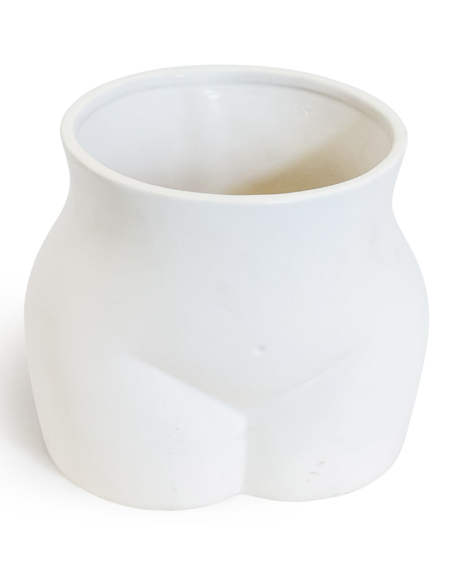 Matt White Large Booty Flower Pot/Storage Jar - BBR30