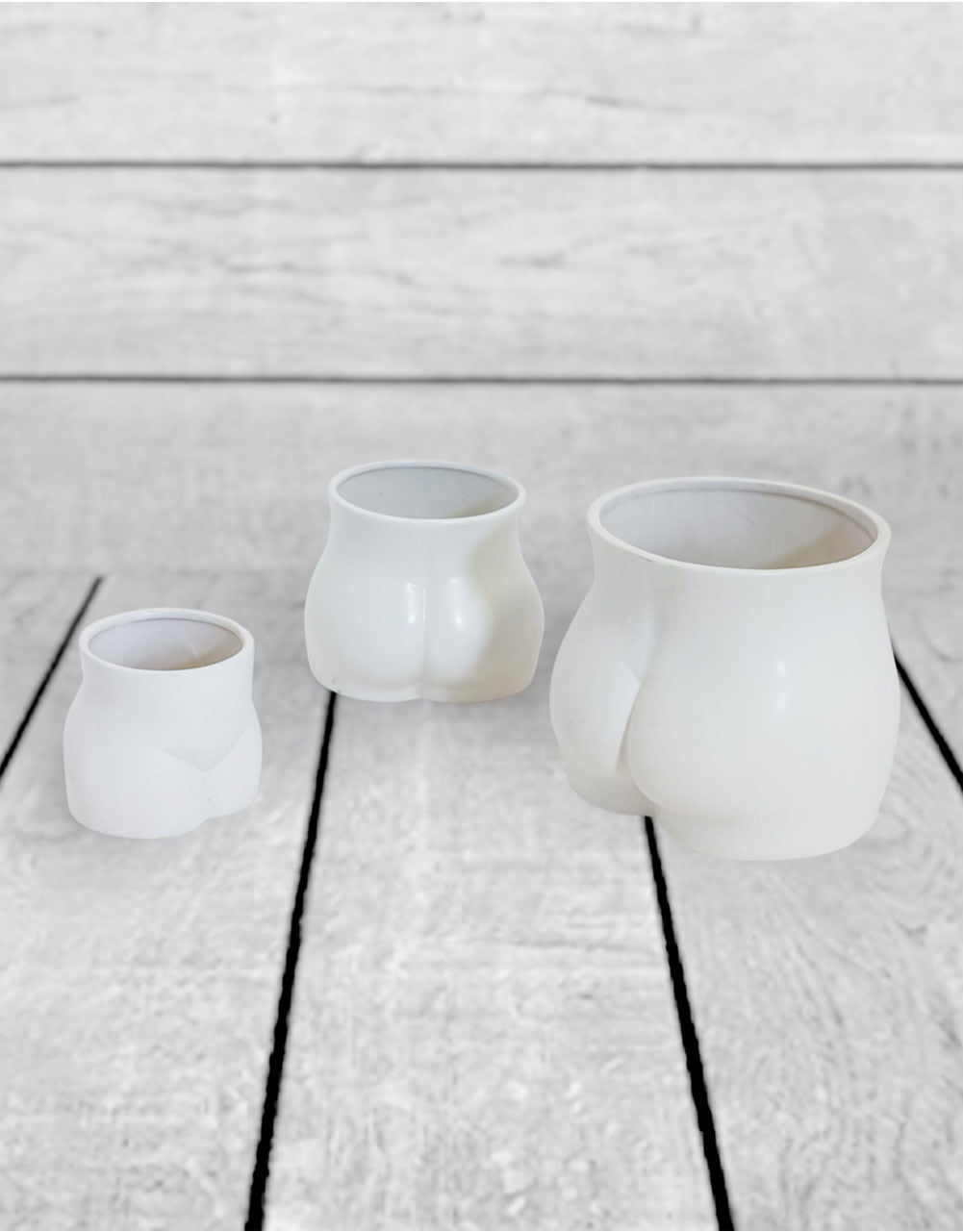 Matt White Large Booty Flower Pot/Storage Jar - BBR30