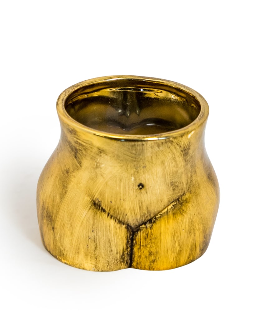 Antique Gold Medium Booty Flower Pot/Storage Jar - BBR32