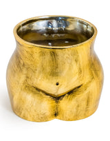 Antique Gold Large Booty Flower Pot/Storage Jar - BBR33