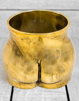 Antique Gold Large Booty Flower Pot/Storage Jar - BBR33