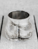 Antique Silver Small Booty Flower Pot/Storage Jar - BBR34