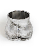 Antique Silver Small Booty Flower Pot/Storage Jar - BBR34