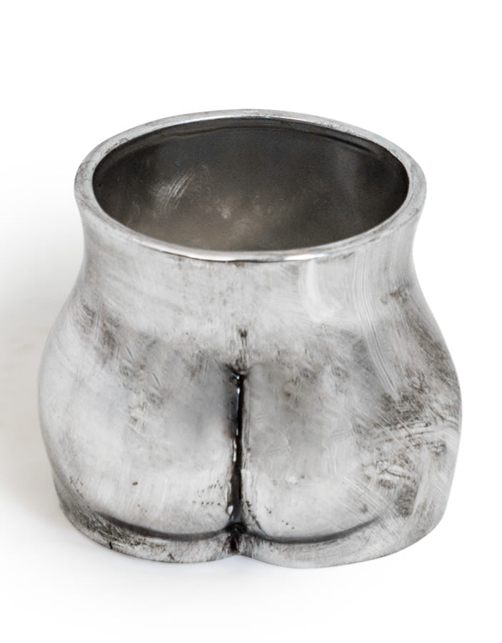 Antique Silver Medium Booty Flower Pot/Storage Jar - BBR35