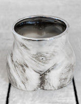 Antique Silver Medium Booty Flower Pot/Storage Jar - BBR35