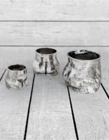 Antique Silver Large Booty Flower Pot/Storage Jar - BBR36