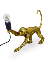Antique Gold Crawling Monkey Table Lamp - TPR88