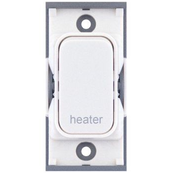 Selectric GRID360 White 20A DP Switch Module Marked ‘heater’ with White Insert