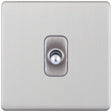 Selectric 5M-Plus Screwless Satin Chrome 1 Gang 10A Intermediate Toggle Switch