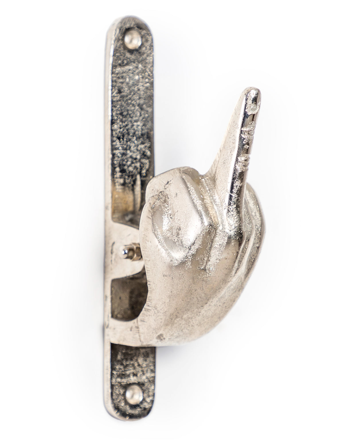 Raw Nickel Middle Finger Hand Door Knocker (to be bought in qtys of 2) - AL167