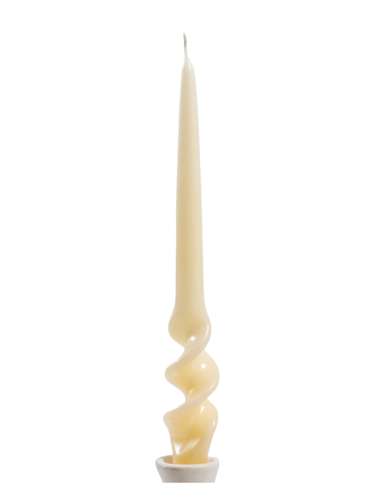 Gloss Cream 29cm Hand Turned Taper Candle - CREAM70