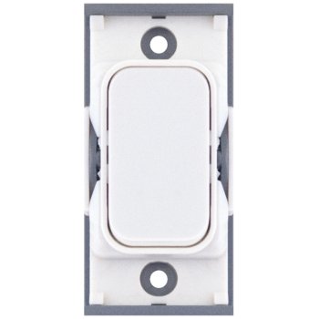Selectric GRID360 White 10A Retractive Switch Module with White Insert