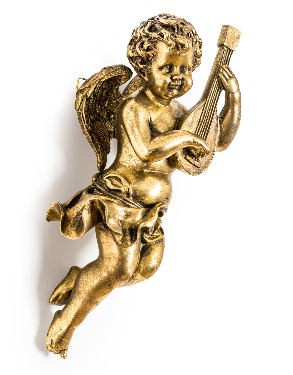 Gold Cherub Guitar Wall Figure - DVM43