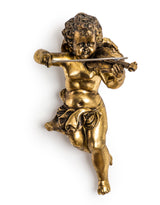 Gold Cherub Violin Wall Figure - DVM44
