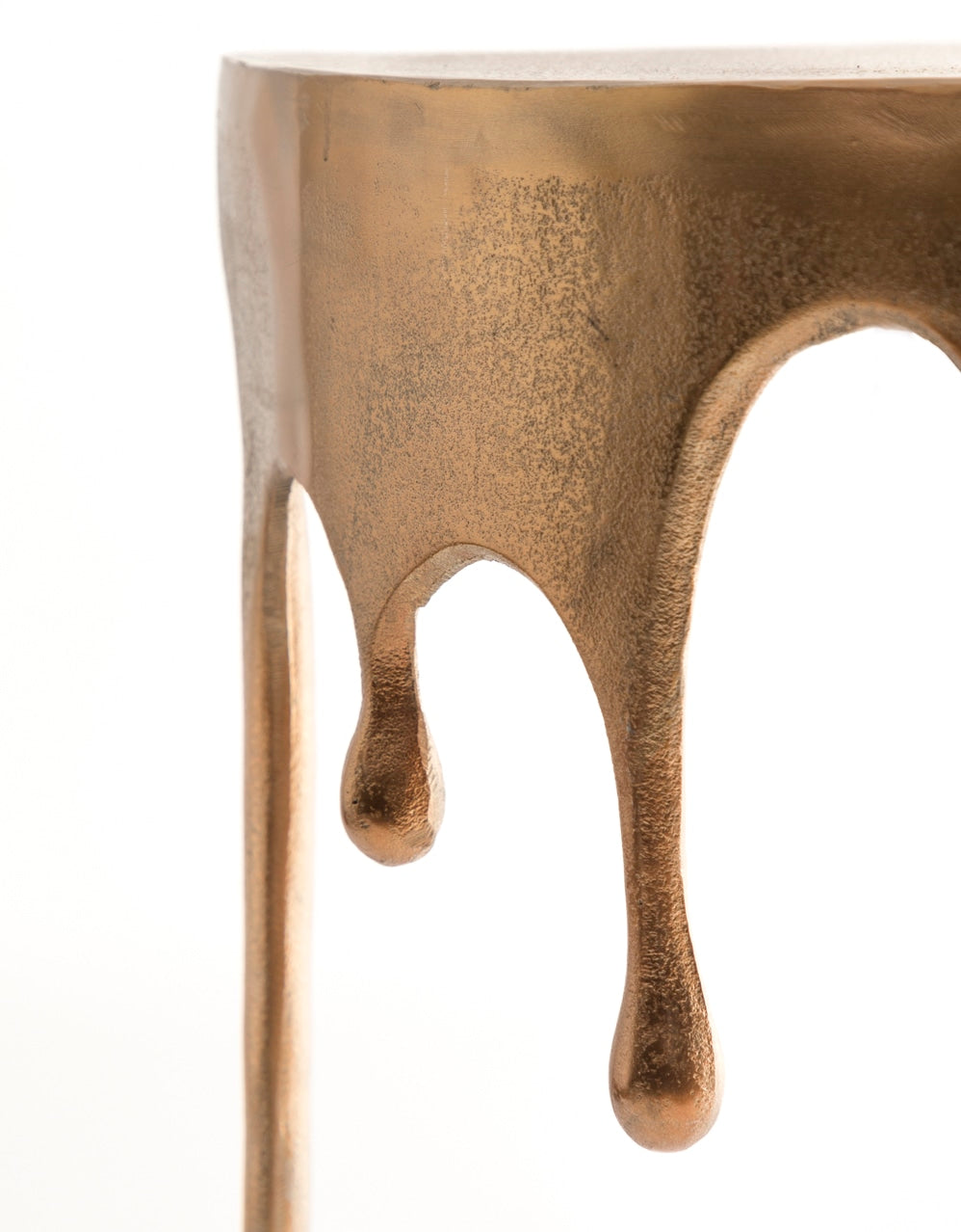 Gold "Dali" Drip Oval Aluminium Console Table - DRP11