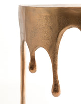 Gold "Dali" Drip Oval Aluminium Console Table - DRP11